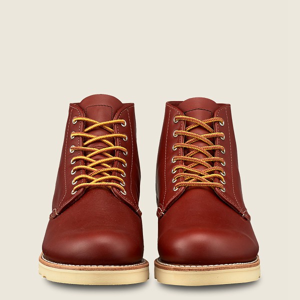 Heritage Støvler Dame - Red Wing 6-Inch Round Toe - Short Atanado Læder - Bordeaux - VNWRDY-546